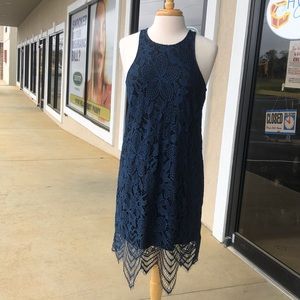 Blue lace dress